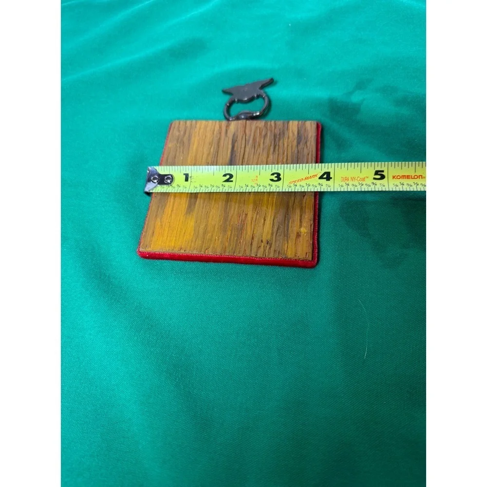 Vintage Wooden Wall Art Plaque Children with Eagle Ring Handle - Picture 6 of 6